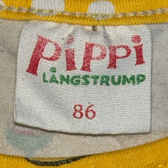 Pippi Longstocking toddler yellow summer short sleeved dress girls - Picture 2 of 6